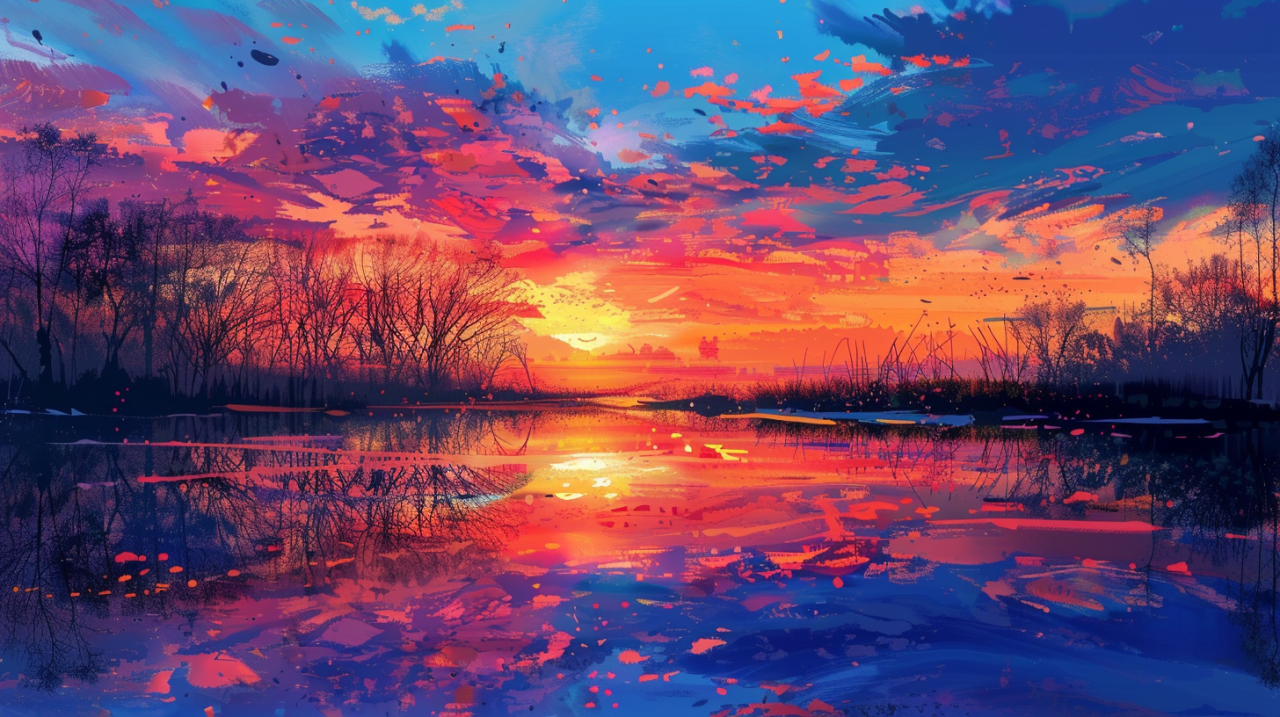 Vibrant Horizon: Mastering the Art of Capturing the Majestic Beauty of a Sunset in Your Painting