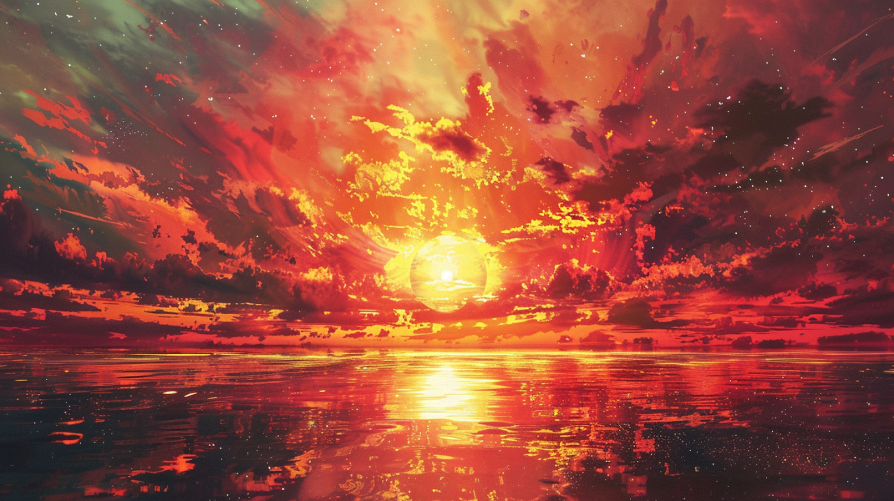 Sunset Serenade: A Canvas of Golden Skies
